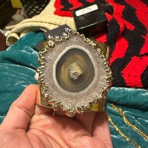 Agate slice  cuff